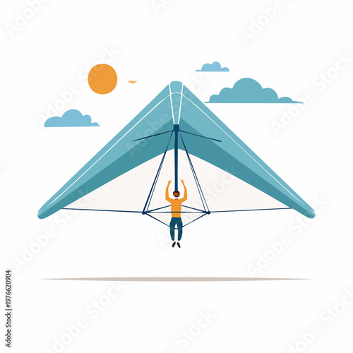 Hang gliding adventure extreme sport for thrill-seekers soaring through the sky