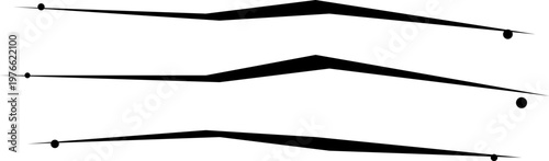 Hand-drawn black ink horizontal scrape lines with circular dot accents on a clean white illustration