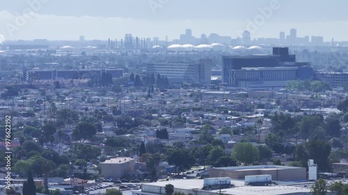 Wallpaper Mural Torrance Aerial with Downtown Long Beach Skyline Backdrop Torontodigital.ca