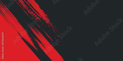 Background, contrast red and black color abstract template for business design. Technology style. You can use it for advertising, sports posters, templates, business presentations. Vector illustration