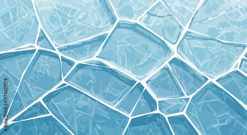 Abstract light blue background featuring a shattered ice or cracked glass texture pattern.