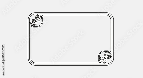 Metal plate with rounded corners bolts.