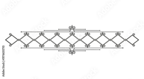 Intricate Metalwork Decorative Fence Detail.