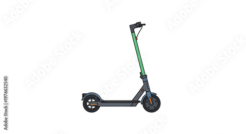 Modern electric scooter with a sleek design and vibrant color scheme.
