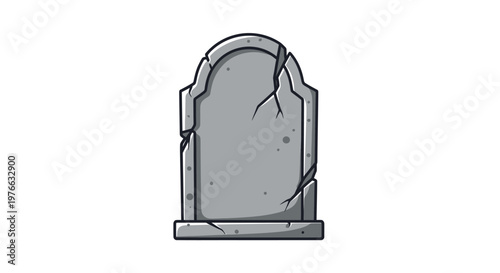 Weathered Tombstone Depicting Mortality and Remembrance in a Cemetery Setting.