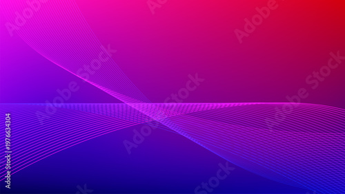 Red purple gradient mesh abstract background with wavy blended lines nice for wallpaper or banner