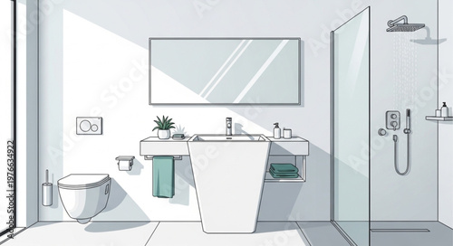 washing machine in the bathroom