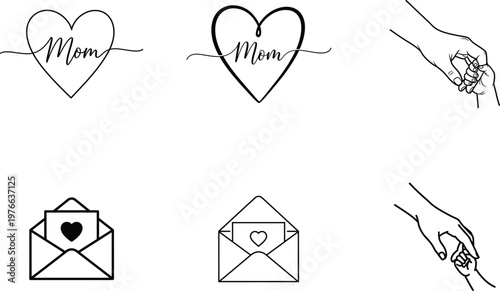 Title heartbeat and connection a collection of delicate line art illustrations description this image features minimalist black and white drawings of hearts