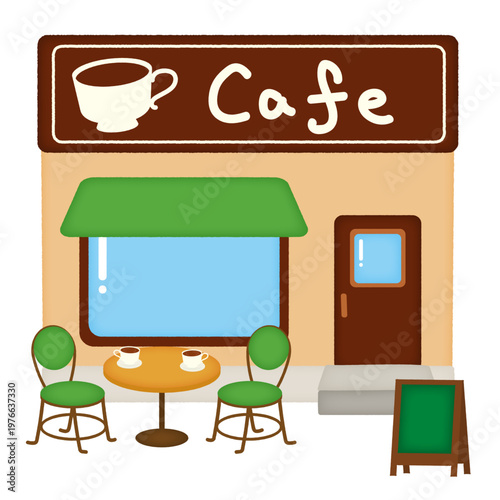 カフェのイラスト/Cafe illustration
