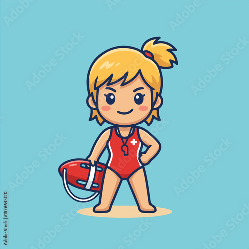 Little Girl Cartoon Character.