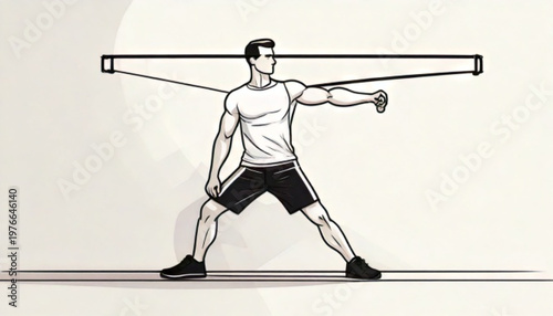 Man performing lateral raise exercise with dumbbells for shoulder workout.