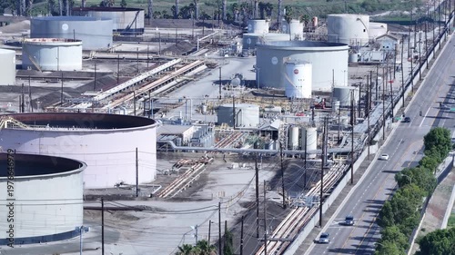 Wallpaper Mural PBF Torrance Refinery Processing Stacks Aerial Torontodigital.ca