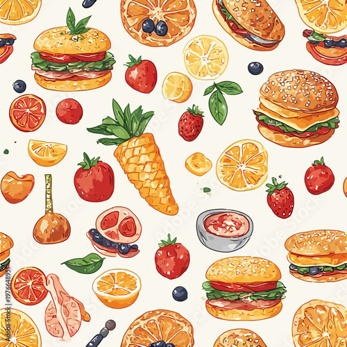 food pattern design very cool