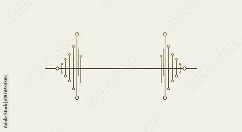 Sound wave pattern graphic design element.