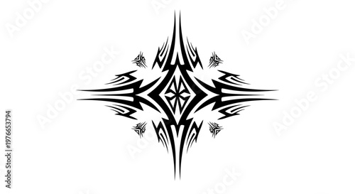 Black tribal tattoo design symbol.