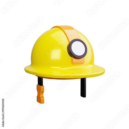 hard hat 3d render icons