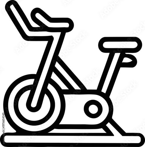 A stationary exercise bike designed for indoor workouts and fitness routines.