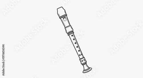 Clairinet musical instrument on white background