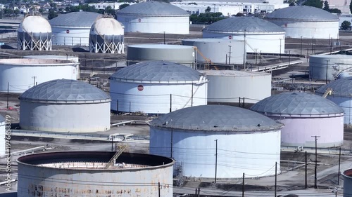 Wallpaper Mural Aerial View of the Torrance Refinery Floating Roof Tank Farm Torontodigital.ca