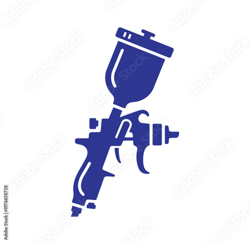 Blue paint sprayer gun for painting and coating applications