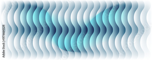 Blue gradient distortion with vertical ripple texture, frosted glass effect and icy reeded lines. Minimal blur surface with cool tones and subtle wave pattern. Vector illustration