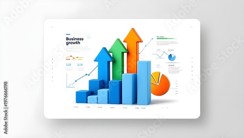 business graph with arrow