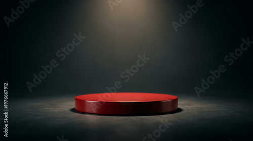 Red Podium Spotlight Stage Award Ceremony Winner Presentation Spotlight