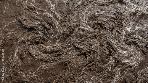 Swirling Muddy Floodwater Texture