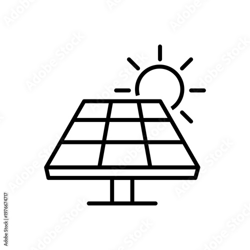 Solar Panel Renewable Energy Icon