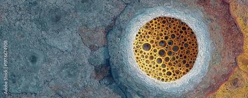 Abstract Colorful Texture with Circular Patterns