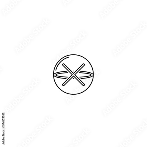 Circle with cross mark symbol for prohibited or cancel action, prohibited