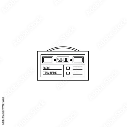 Digital clock timer with display panel illustration scoreboard electronic