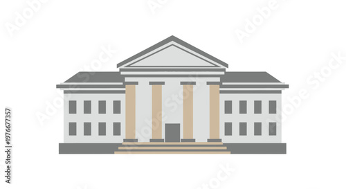 Classic Government Building with Columns.