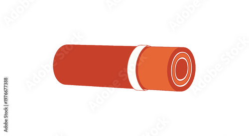 Orange Yoga Mat Rolled Up Tightly.