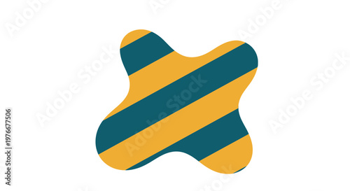 Yellow and Blue Striped Dog Toy.