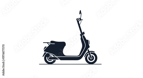 Modern Electric Scooter Side View Illustration.