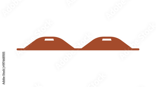 Abstract Brown Shapes on White