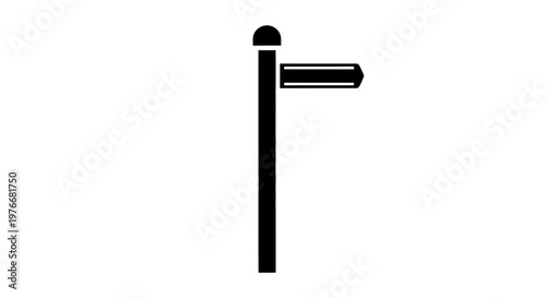 Black Simple Toilet Plunger on White.