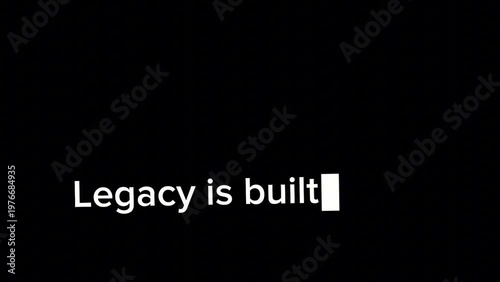 Legacy Is Built Daily | Success Growth Animation