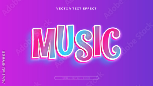 Vibrant neon pink and blue gradient text effect with a glowing aura for entertainment and audio branding