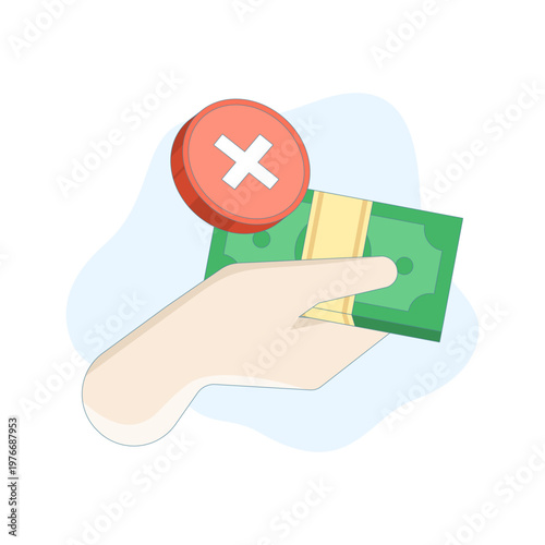 Vector concept of stopping corruption, highlighting financial services, banking, money stacks, and icons symbolizing integrity, accountability, and anti-bribery measures. flat vector illustration.