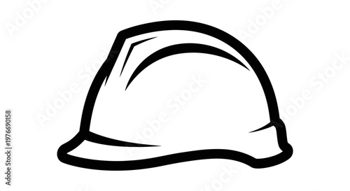 White hard hat isolated on a plain background for safety and construction themes.