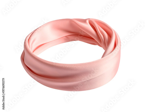 Soft pink twisted fabric headband