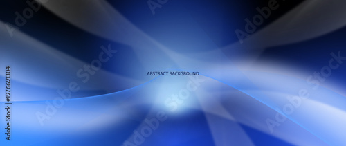 Blue abstract background with 3d abstract geometry objects. Vector template for digital lux business banner, contemporary formal invitation, luxury voucher	
