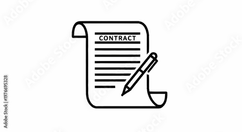Contract Agreement with Pen - A Symbol of Legal Commitment.