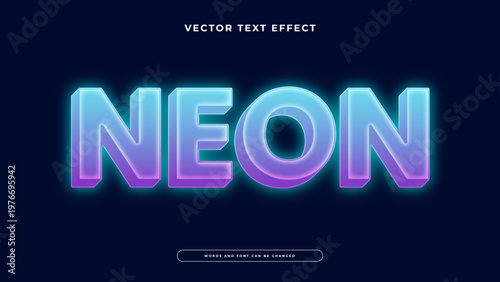 Vibrant neon 3D text effect with purple to blue gradient and soft outer glow for nightlife and gaming visuals