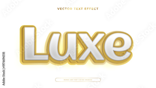 Elegant white and gold luxury text effect with soft glow