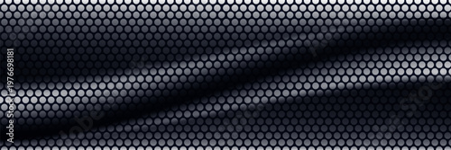 Black metal texture steel background. Perforated sheet metal. vector