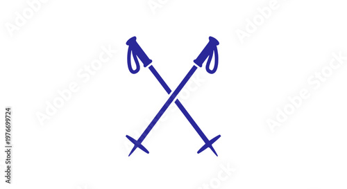 Crossed Tridents Blue Simple Logo Icon.