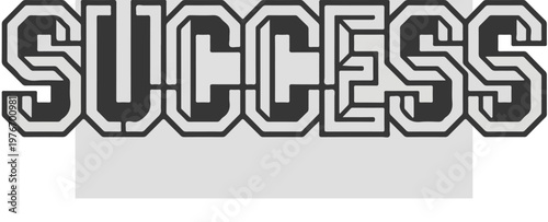 Success Concept in Black Letters.